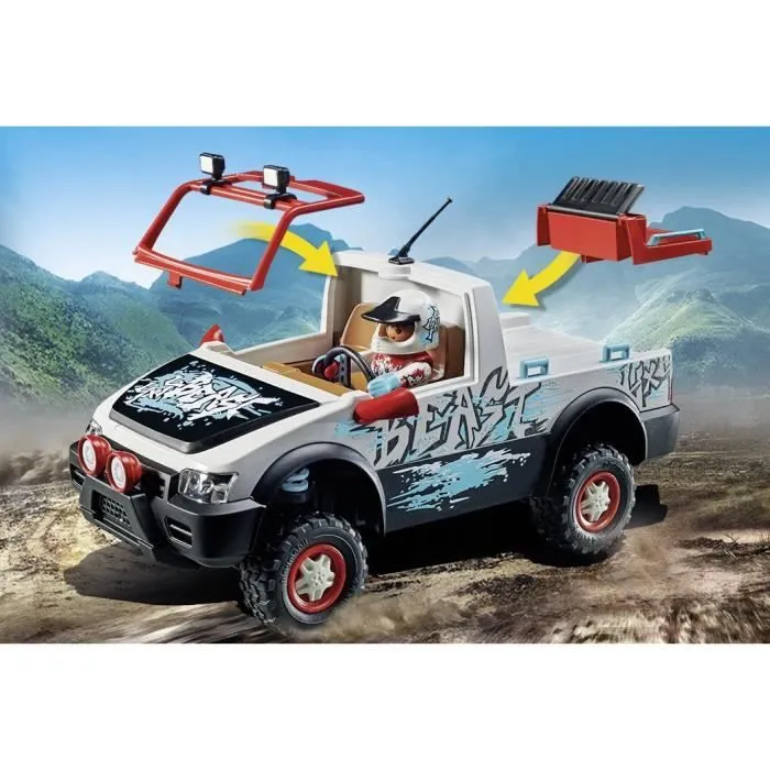 PLAYMOBIL 71430 Voiture de rallye, City Life, Avec personnage et véhicule tout-terrain, 74 pièces, Dès 4 ans-2