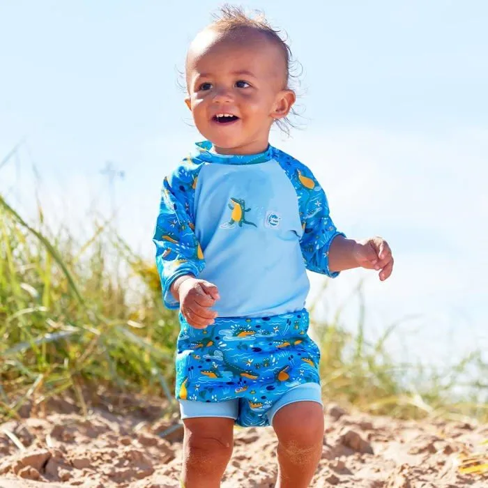 Splash about - HNSSCSL - Combinaison Solaire avec Happy Nappy Couche de Bain Incorporee Combinaison-1
