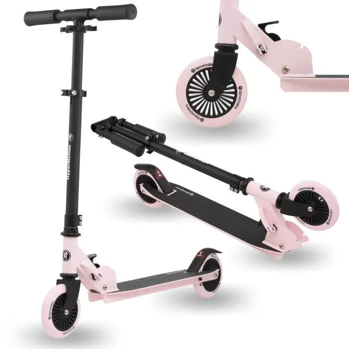 HyperMotion Trottinette pour enfants de 3 à 8 ans, trottinette à deux roues Willy, guidon pliable et réglable en hauteur-0