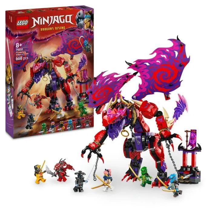 LEGO NINJAGO 71832 Croc-de-tonnerre : le dragon du chaos - Jeu de construction dès 8 ans-0