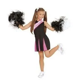 Déguisement Cheerleader Rose et Noir - WIDMANN - Taille 11/13 ans - Pour Danse et Spectacle-1