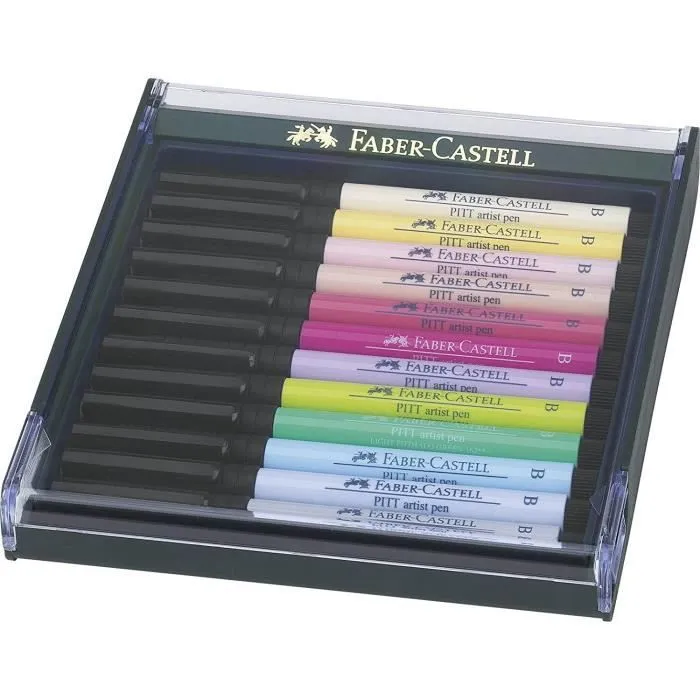 FABER-CASTELL Boîte de 12 feutres pastel-0