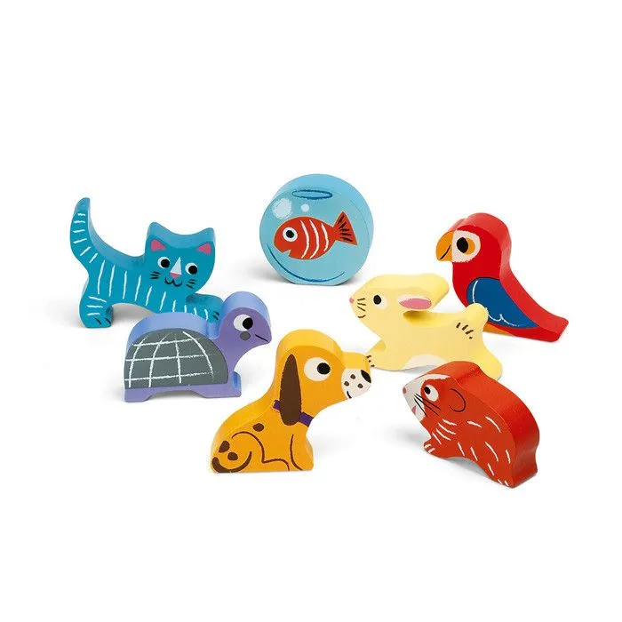 Puzzle Animaux en Bois JANOD - 7 pièces épaisses de 1,5 cm - Thème Maison - Dès 18 mois-3