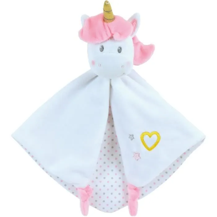 Doudou Licorne JEMINI - Hauteur 32cm - Couleurs Douces - Peluche Douce - Pour Bébé-1