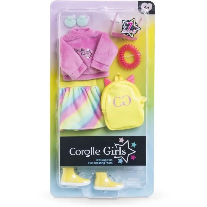 Accessoires poupée - COROLLE - Dressing fluo - Pour poupée mannequin 28 cm - 7 accessoires - Dès 4 ans-0