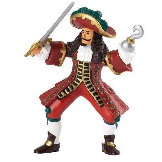 Figurine Capitaine pirate - PAPO - Rouge - Garçon - 3 ans et plus - Intérieur-0
