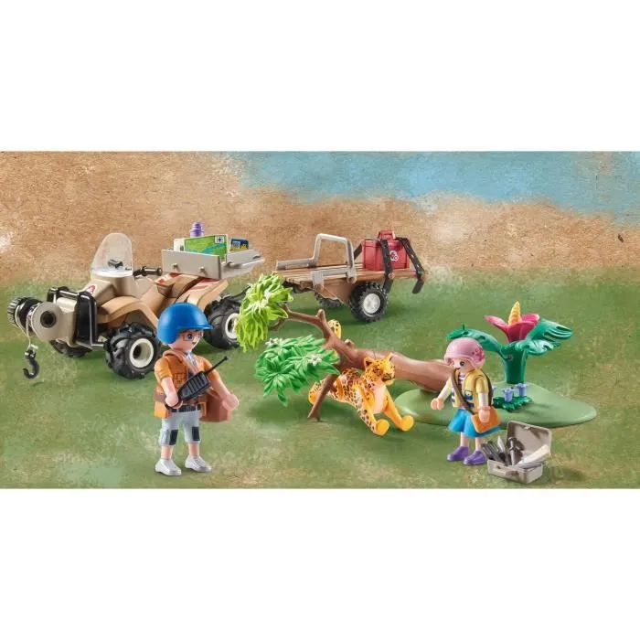 PLAYMOBIL - 71011 - Wiltopia - Quad de secours pour animaux - Matériaux recyclés ou biosourcés-1