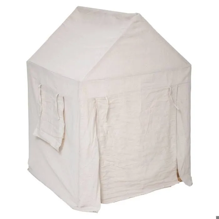 Cabane enfant - structure pin - toile coton H116 cm - Beige - Atmosphera createur d'interieur-3