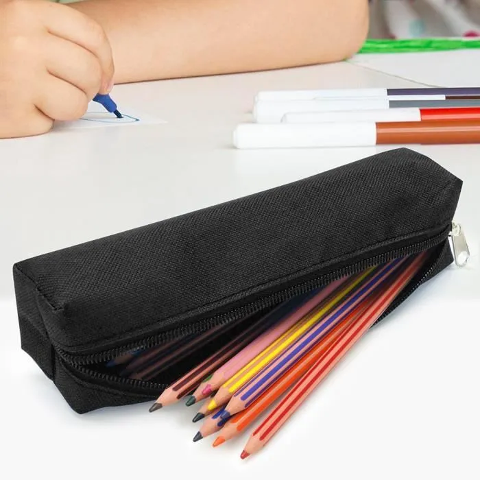 Trousse à crayons - WAYTEX - 931273N - Polyester souple - Fermeture zippée - Noir uni-2