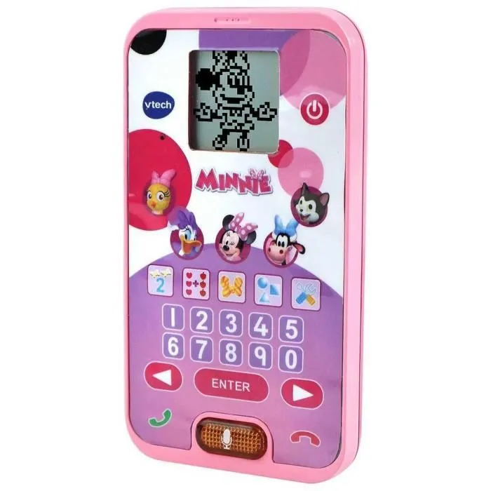 Jouet interactif - VTECH - Téléphone éducatif de Minnie - Activités éducatives - Rose-1