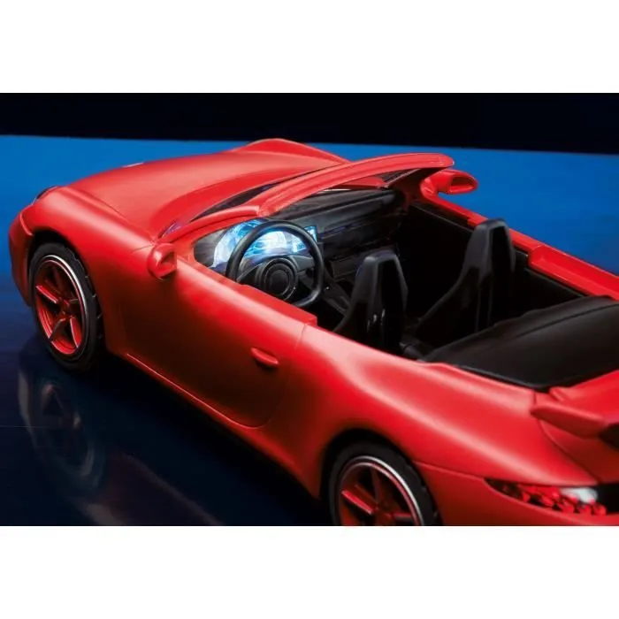 PLAYMOBIL - Atelier avec Voiture Porsche 911 Carrera S - Rouge et Noir - 5 pièces - City Life-4