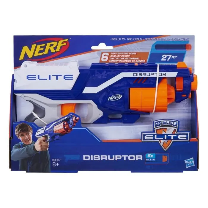 NERF - Elite Disruptor - Tire en rafale jusqu'à 27 mètres - 6 Flechettes incluses-3