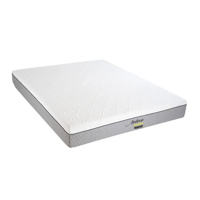 Pack prêt à dormir AMBOISE Blanc 140x190 cm - OLYMPE LITERIE - Matelas mémoire de forme - Sommier à lattes-2