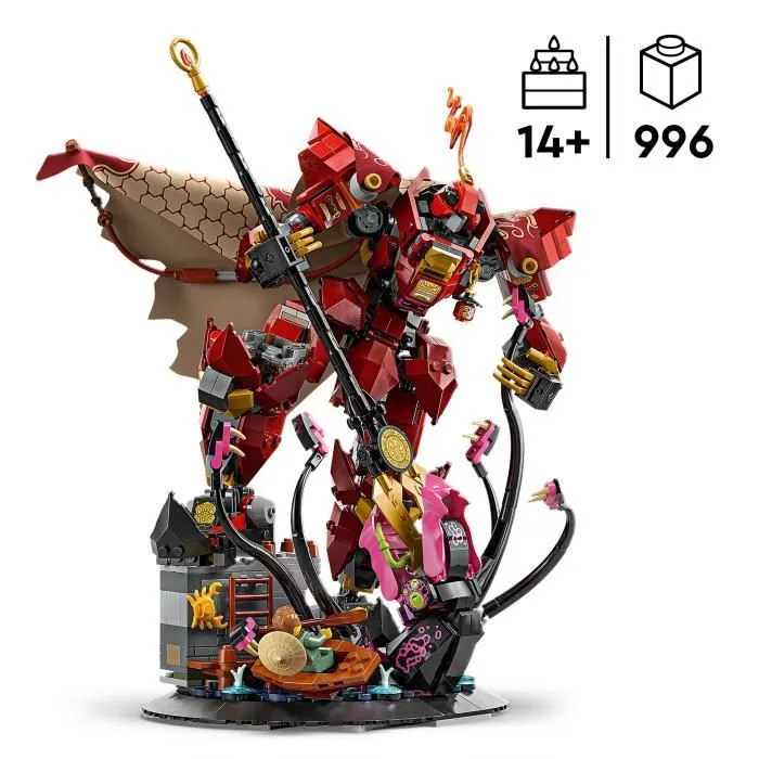LEGO NINJAGO 71846 Le Robot du Chevalier de Feu - Jeu de Construction Garçon 14 Ans - Kai-1