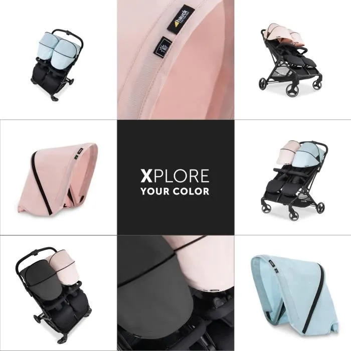 HAUCK Canopy pour poussette double Swift X Duo - iceblue-2