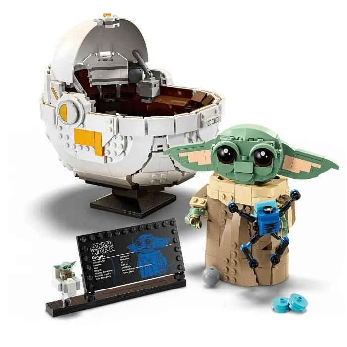 LEGO Star Wars : The Mandalorian 75403 Grogu et son landau - Jeu de construction 10 ans-2