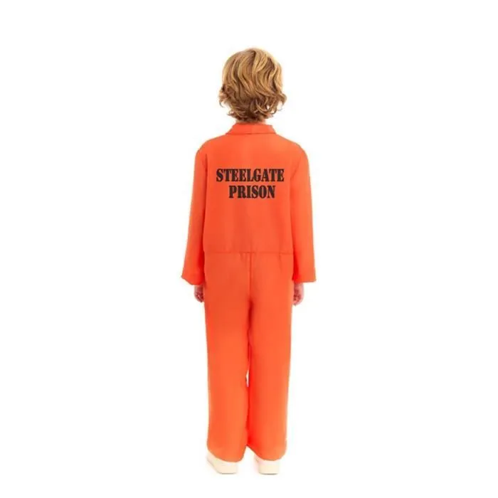 Partilandia Déguisement de prisonnier orange garçon (10-12 ans)-2