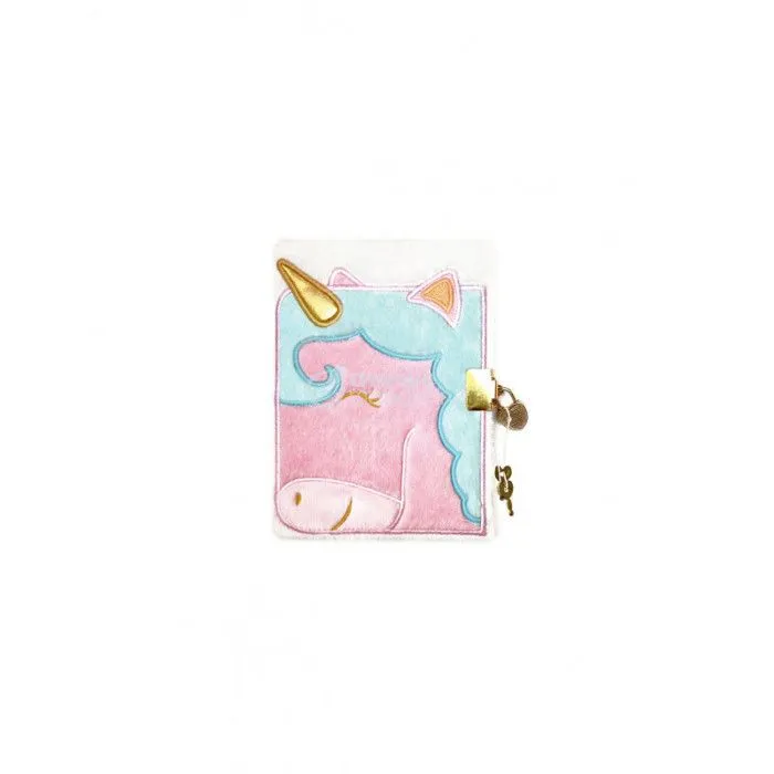 Journal intime en fourrure - Licorne - Rose-0