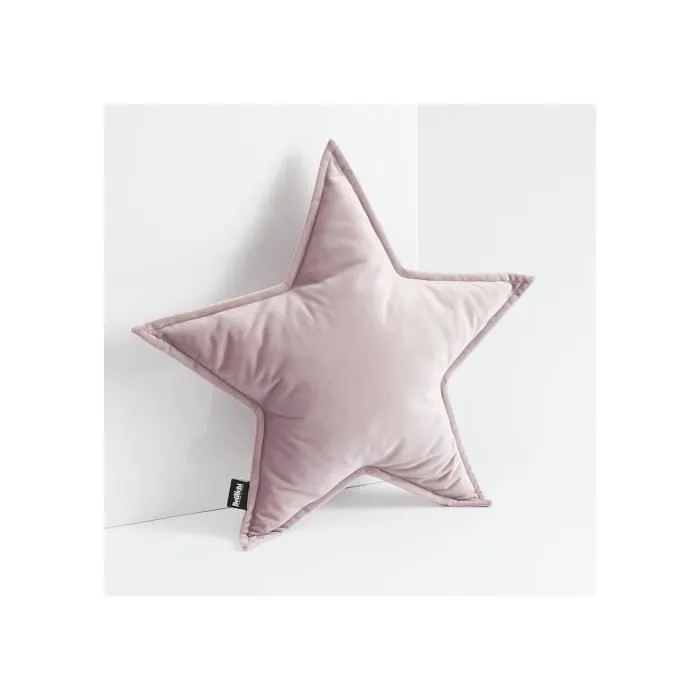 Bellochi Coussin Décoratif avec Rembourrage Hypoallergénique - Velours - Coussin Enfant en Forme de Étoile - Rose-2