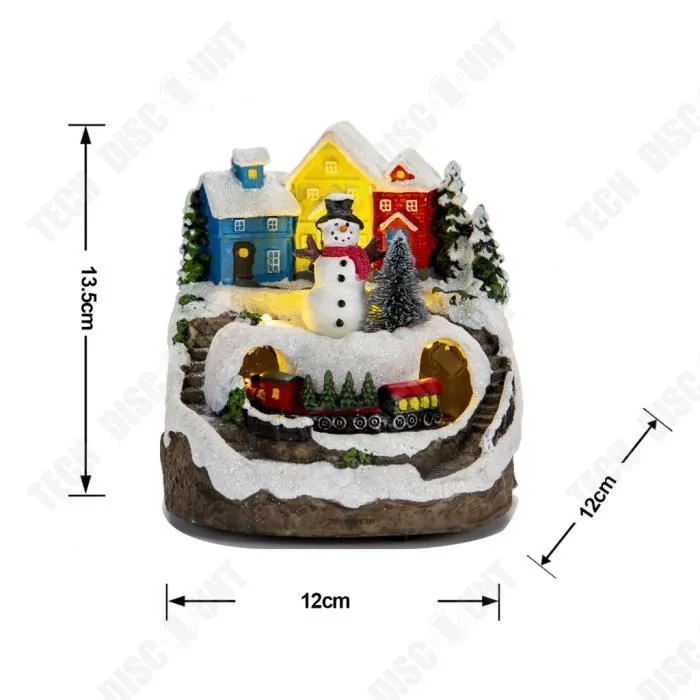 Ornements en résine - TD® - Igloo musical lumineux de Noël - 12x11x15cm - Éclairage LED - Décoration intérieure-3