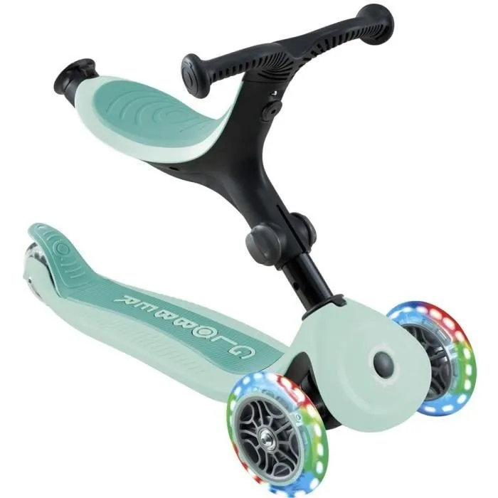 Globber - Trottinette évolutive GO-UP ACTIVE PLUS LIGHTS avec siège - Vert menthe-1
