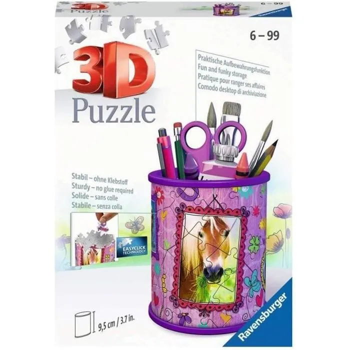 Ravensburger puzzle 3D pot à crayon chevaux 111756-0