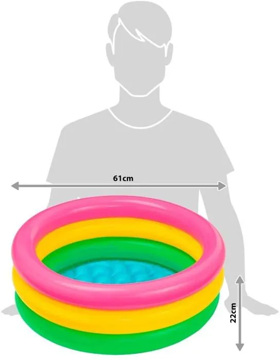 Piscine de jeux - piscine gonflable - pataugeoire Intex - 57107 - Piscine bebe, NP, Multi, 61 x 22 cm-2