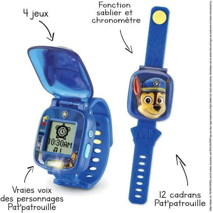 Montre-Jeu Interactive de Chase - VTECH - Pat Patrouille - Multifonction parlante pour enfant-3