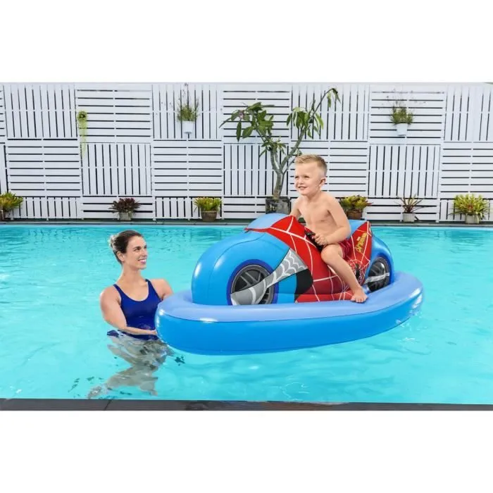 Bouée gonflable moto Spider-Man à chevaucher - Bestway 98794 - 170 x 84 cm - Enfant 3 ans et plus-3