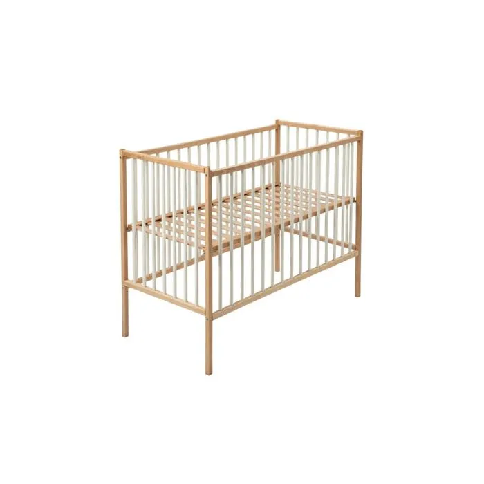 Lit bébé Combelle Rémi en bois bicolore blanc 60x120cm - COMBELLE - Lit à barreaux - Evolutif - Hauteur réglable-1