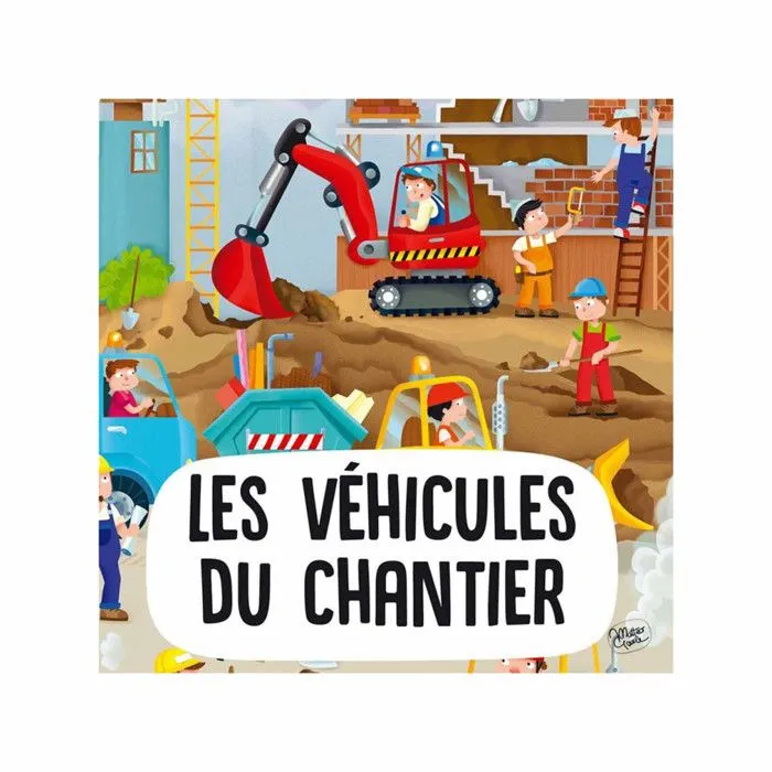 Puzzle géant - Sassi Junior - Les véhicules du chantier - 30 pièces - Livre inclus - Dès 3 ans-2