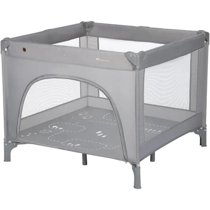 BEBECONFORT ADONIS, Parc-Lit, 2en1, ouverture sur le côté,spacieux, idéal pour voyager, léger, De 0 à 3 ans (15kg) Mineral gray-0