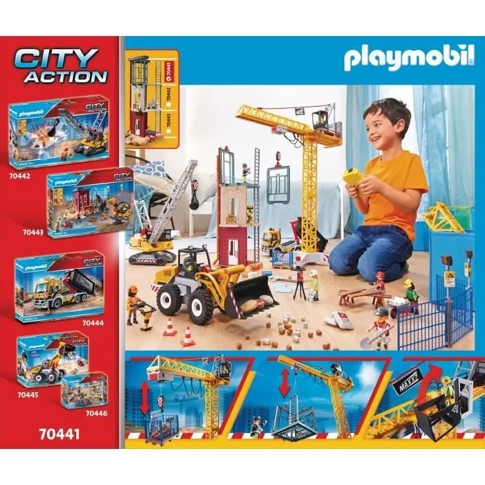 PLAYMOBIL - 70441 - City Action La Construction - Grue radio-commandée-3