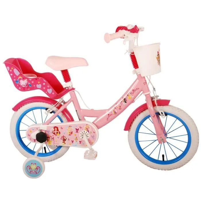 Bebeboutik Velo pour enfants Disney Princess 14 pouces Rose