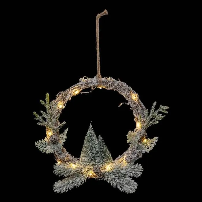 Couronne de Noël à LED sapin D23cm Feeric lights & christmas-1