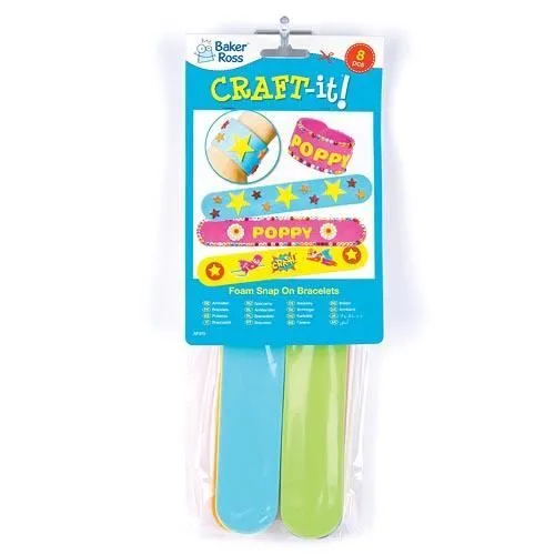 Lot de 8 Bracelets À claquer en Mousse à personnaliser - Idéal comme cadeau de pochette surprise-2