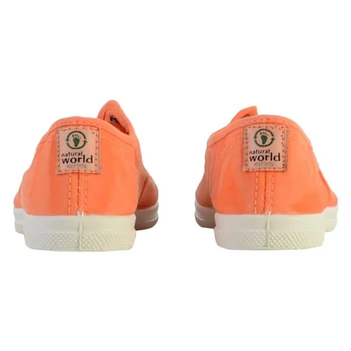 Tennis enfant à lacet Natural World - Mandarine-3