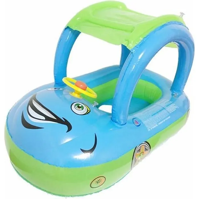 Bouée Siège Gonflable Bébé Enfant TEMPSA - Parasol, Trompette & Volant - 6-36 Mois 15kg - Couleur aléatoire-0