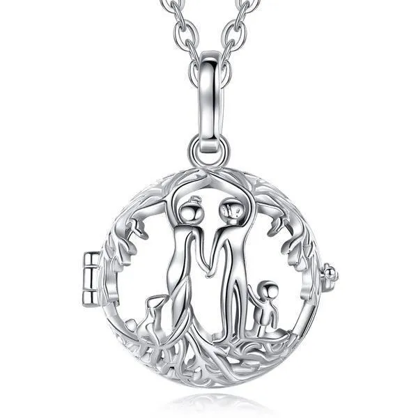 Bola de Grossesse cage Famille Boule Rose future maman Collier-1