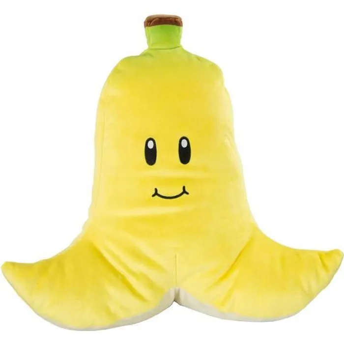 Peluche Club Mocchi Mocchi Banane 30 cm - TOMY - Mario Kart - Douceur incroyable et moelleux incomparable-0