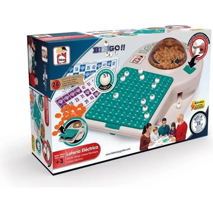 Loto électrique CHICOS - 24 cartons - Pour enfants à partir de 3 ans-0
