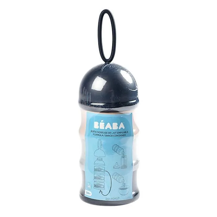 BÉABA - Boite doseuse de lait empilable - 100% hermétique - 3 compartiments - Grande contenance - Rose-1