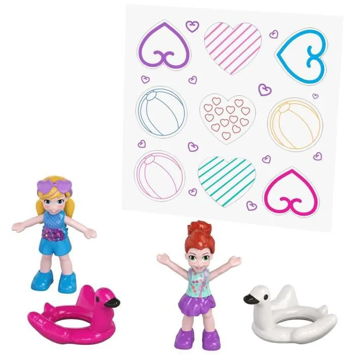 Coffret Univers La Piscine du Flamant Rose - POLLY POCKET - Mini-figurine - Extérieur - 4 ans et plus-1