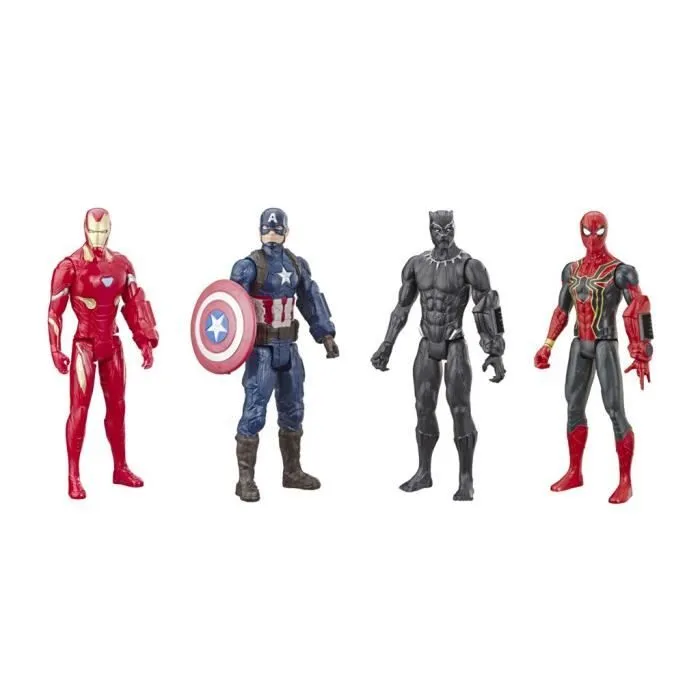 Pack de 4 figurines Avengers de 30 cm, Titan Hero Series,Marvel Avengers: Endgame, dès 4 ans Titan Hero Series,-0