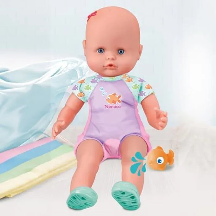 Poupée Nenuco Mon Premier Bain - Corps Submersible - 35 cm - NENUCO - Jouet pour Enfant-0