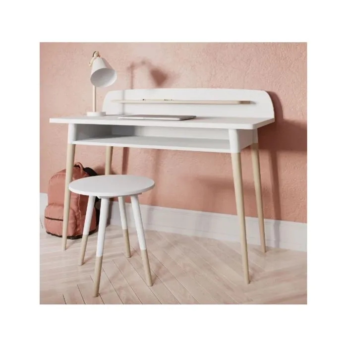 Bureau Junior bois - blanc-3