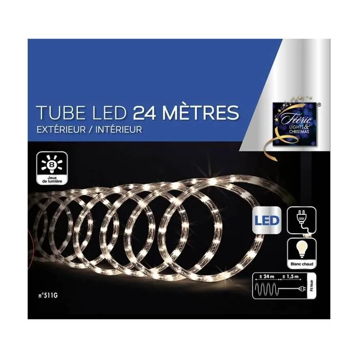 Guirlande lumineuse - Non spécifié - 24m - LED Blanc Chaud - Extérieur - 8 Fonctions-2