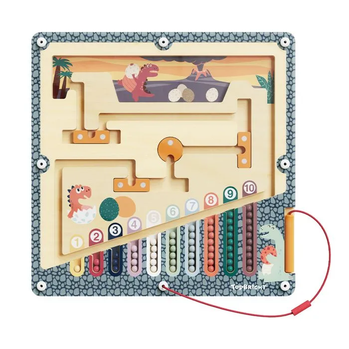 Labyrinthe de l'Œuf de Dinosaure - TOP BRIGHT - Stylo Magnétique - Tri - Couleurs - Nombres-1