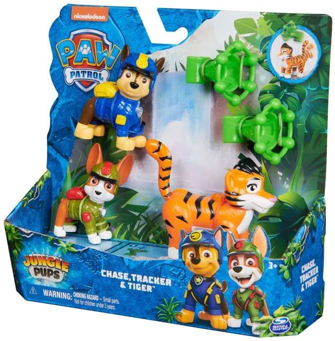 Ensemble Pat'Patrouille Jungle Pups figurines Chase Tracker + accessoires-5
