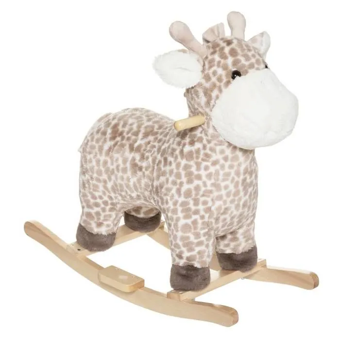 Cheval à bascule "Girafe" - H55 cm - Multicolore - Atmosphera createur d'interieur-0